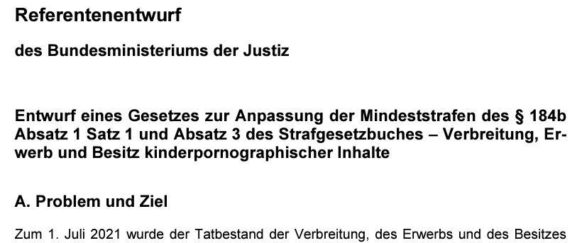 § 184b StGB, Gesetz zur Anpassung - Verbreitung, Erwerb, Besitz kinderpornografischer Inhalte